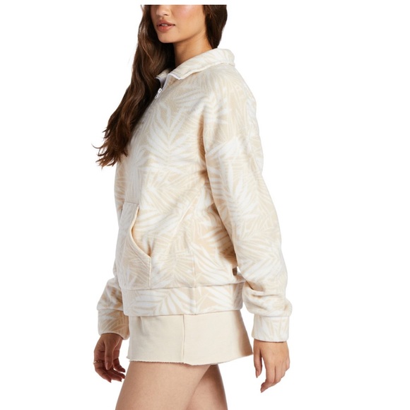 Roxy Tapioca Palmy Days Polar Fleece Pullover Juniors Size Medium NEW Extra Soft - Picture 2 of 5